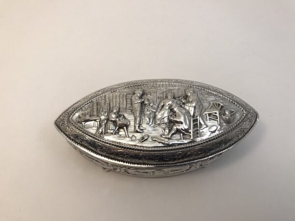 zilver doos, hooijkaas, schoonhoven, 1905, haarlemsche zilversmederij, K.H. Schermerhorn, Haarlem