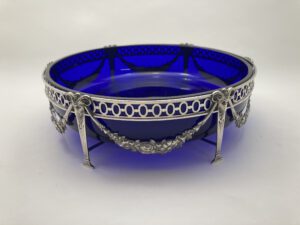 Zilver jardinierre, Zaanlandse Zilversmederij, 1917, Haarlemsche Zilversmederij K.H.Schermerhorn, Haarlem