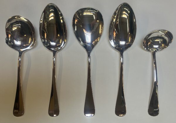 Zilver 9 persoons Hollands glad bestek, 59 deligGerritsen, 1988, Haarlemsche Zilversmederij K.H.Schermerhorn, Haarlem