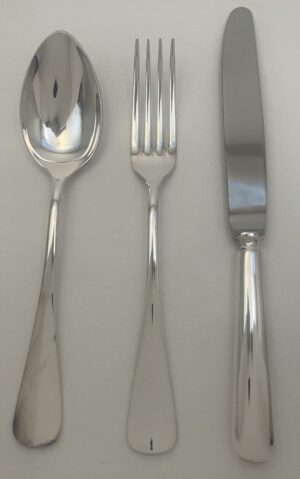 Zilver 9 persoons Hollands glad bestek, 59 deligGerritsen, 1988, Haarlemsche Zilversmederij K.H.Schermerhorn, Haarlem