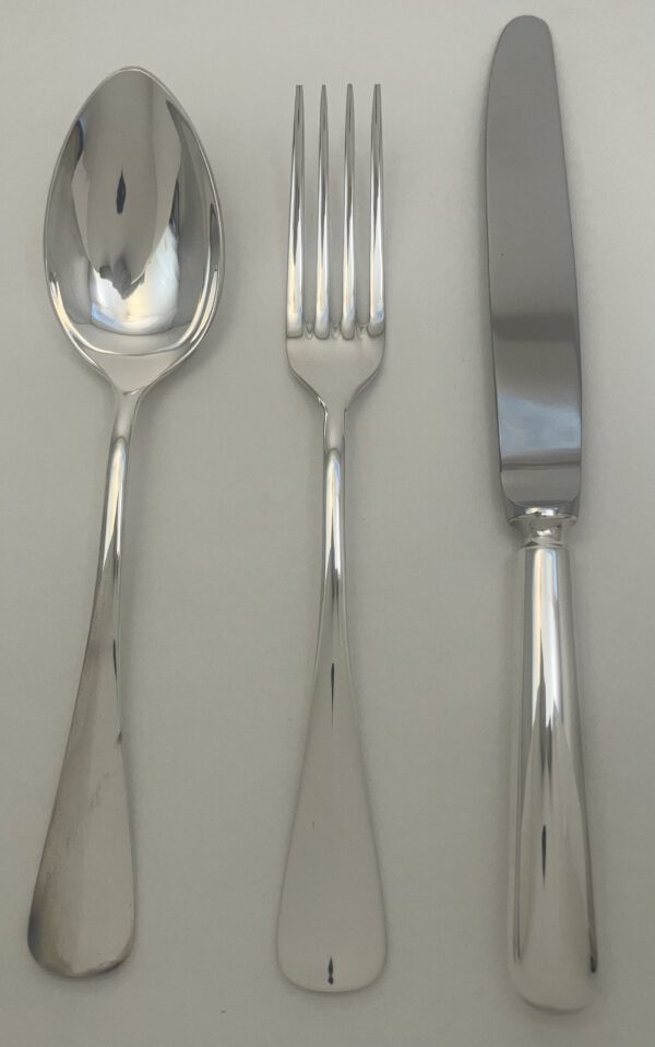 Zilver 9 persoons Hollands glad bestek, 59 deligGerritsen, 1988, Haarlemsche Zilversmederij K.H.Schermerhorn, Haarlem