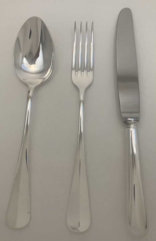 Zilver 9 persoons Hollands glad bestek, 59 deligGerritsen, 1988, Haarlemsche Zilversmederij K.H.Schermerhorn, Haarlem