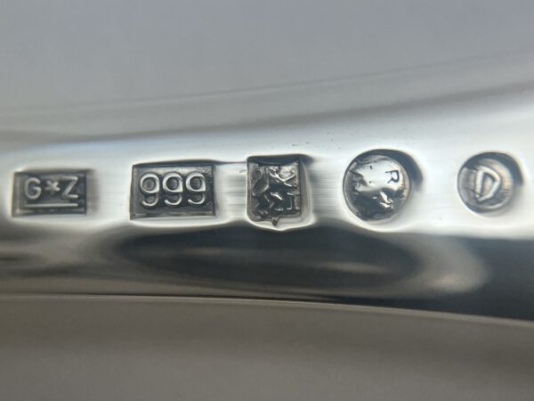 Zilver 9 persoons Hollands glad bestek, 59 deligGerritsen, 1988, Haarlemsche Zilversmederij K.H.Schermerhorn, Haarlem
