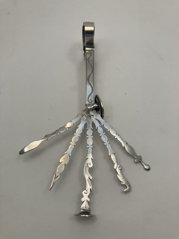 Zilver pijpgarnituur, 18e eeuw, Haarlemsche Zilversmederij K.H.Schermerhorn, Haarlem