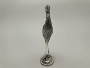 Zilver ooievaar, Nederland, 835/000, Haarlemsche Zilversmederij K.H.Schermerhorn, Haarlem