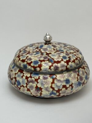 Zilver doos, Zuid-korea, geemailleerd, Haarlemsche Zilversmedeij K.H.Schermerhorn, Haarlem