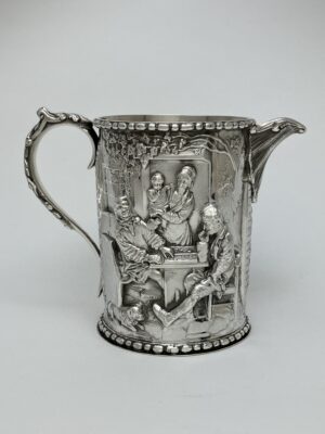 Zilver melkkan, engeland, chester, 1930, Haarlemsche Zilversmederij K.H.Schermerhorn, Haarlem