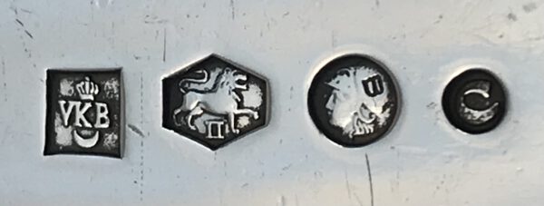 Groentelepel, Haags lof, zilver, 2e gehalte, 100 gram, van kempen, 1948, haarlemsche zilversmederij, k.h.schermerhorn, haarlem