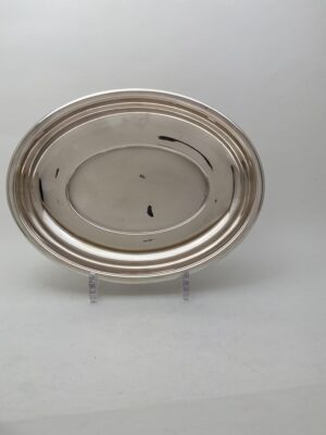 Zilver art-deco schaal, Zilverfabriek Voorschoten, 1918, Haarlemsche Zilversmederij K.H.Schermerhorn, Haarlem