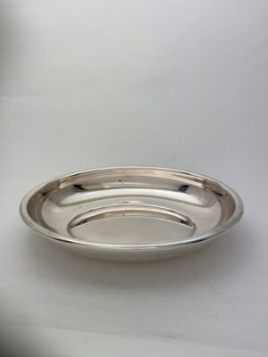 Zilver art-deco schaal, Zilverfabriek Voorschoten, 1918, Haarlemsche Zilversmederij K.H.Schermerhorn, Haarlem