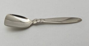 Zilver lepel , georg Jensen, Kopenhagen, Denemarken, Haarlemsche Zilversmederij K.H.Schermerhorn, Haarlem