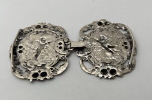 Zilver 18e eeuw gesp, Parijs, Haarlemsche Zilversmederij K.H.Schermerhorn, Haarlem