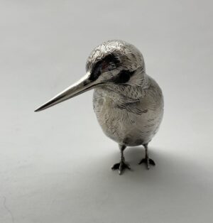 Zilver ijsvogel, zilver tafelstuk, Haarlemsche Zilversmederij K.H.Schermerhorn, Haarlem