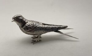 Zilver zwaluw, zilver tafelstuk, Haarlemsche Zilversmederij K.H.Schermerhorn, Haarlem